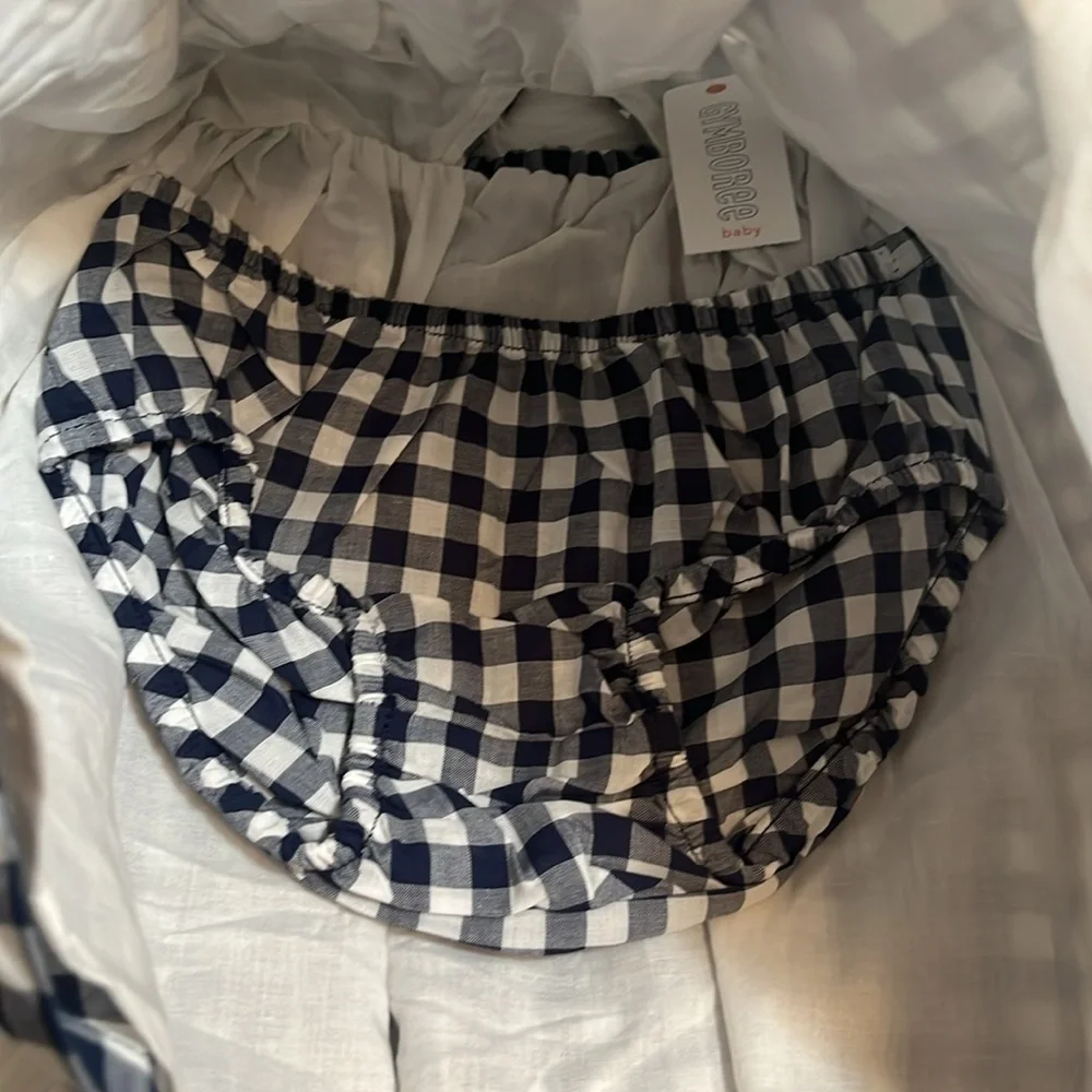 NWT Gymboree Navy Plaid Baby Dress